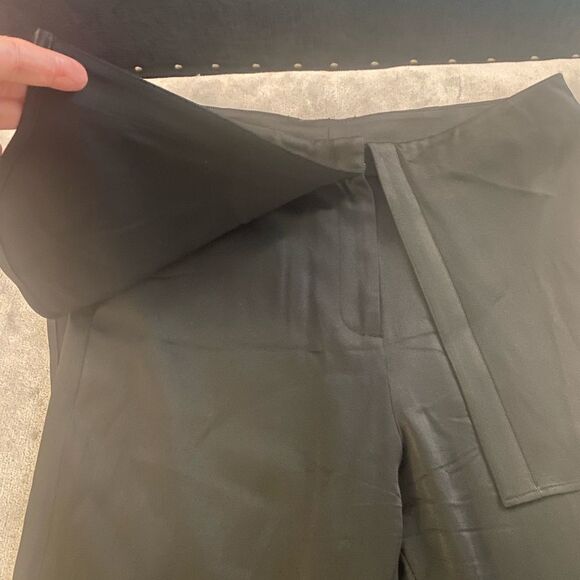 Hellessy Kooning satin trousers with shirttail overlay, size 10 - Picture 6 of 11